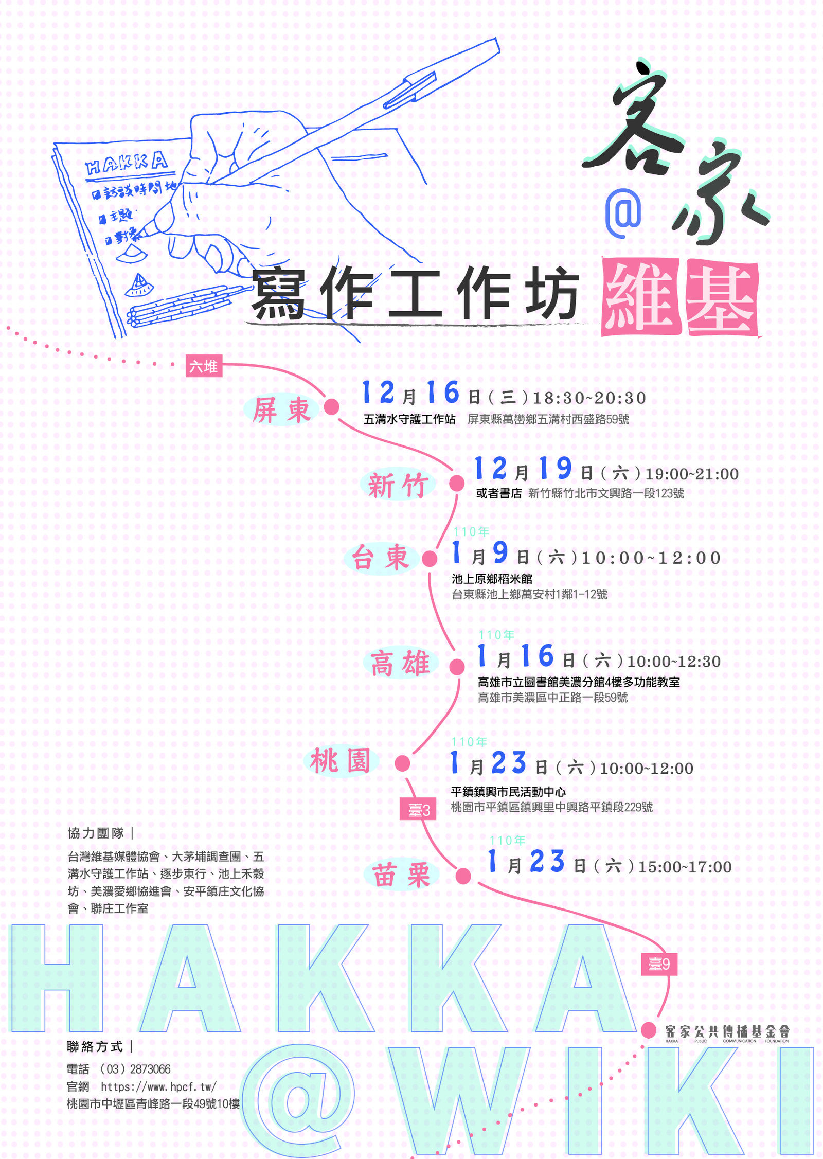Read more about the article 【客家@維基】共筆計畫－寫作工作坊